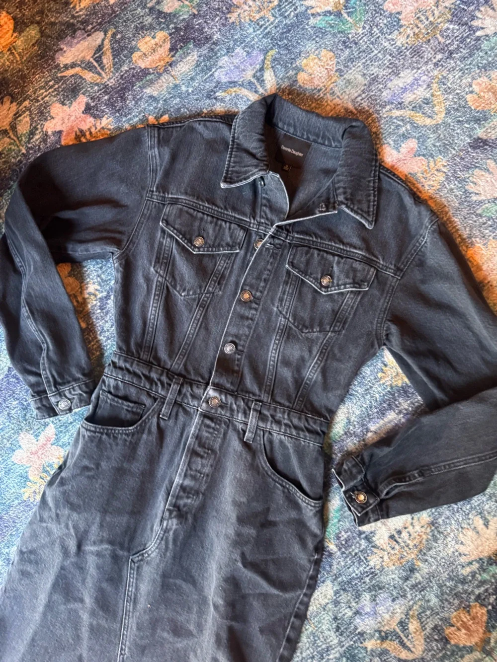 Favorite Daughter Dark Indigo Denim Midi Dress - Size 26